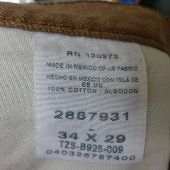 Lee Dungarees men's Carpenter jeans size 34 x 29, New With Tags, Aztec gold - Picture 8 of 12